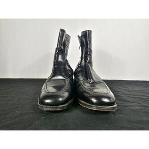 Florsheim Mens Essex Black Leather Moc Toe Zipper Boot